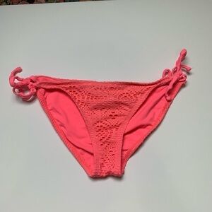 Xhilaration Pink Coral Lace Bikini Bottom Small